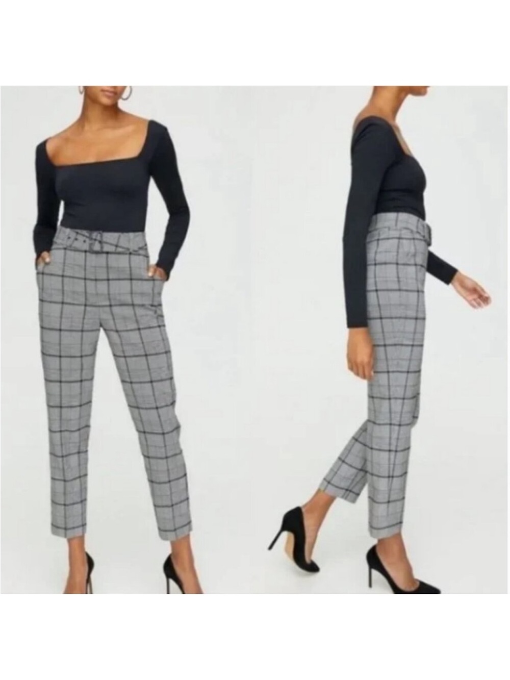 Aritzia Babaton Atelier Walker Check plaid Houndstooth Pant